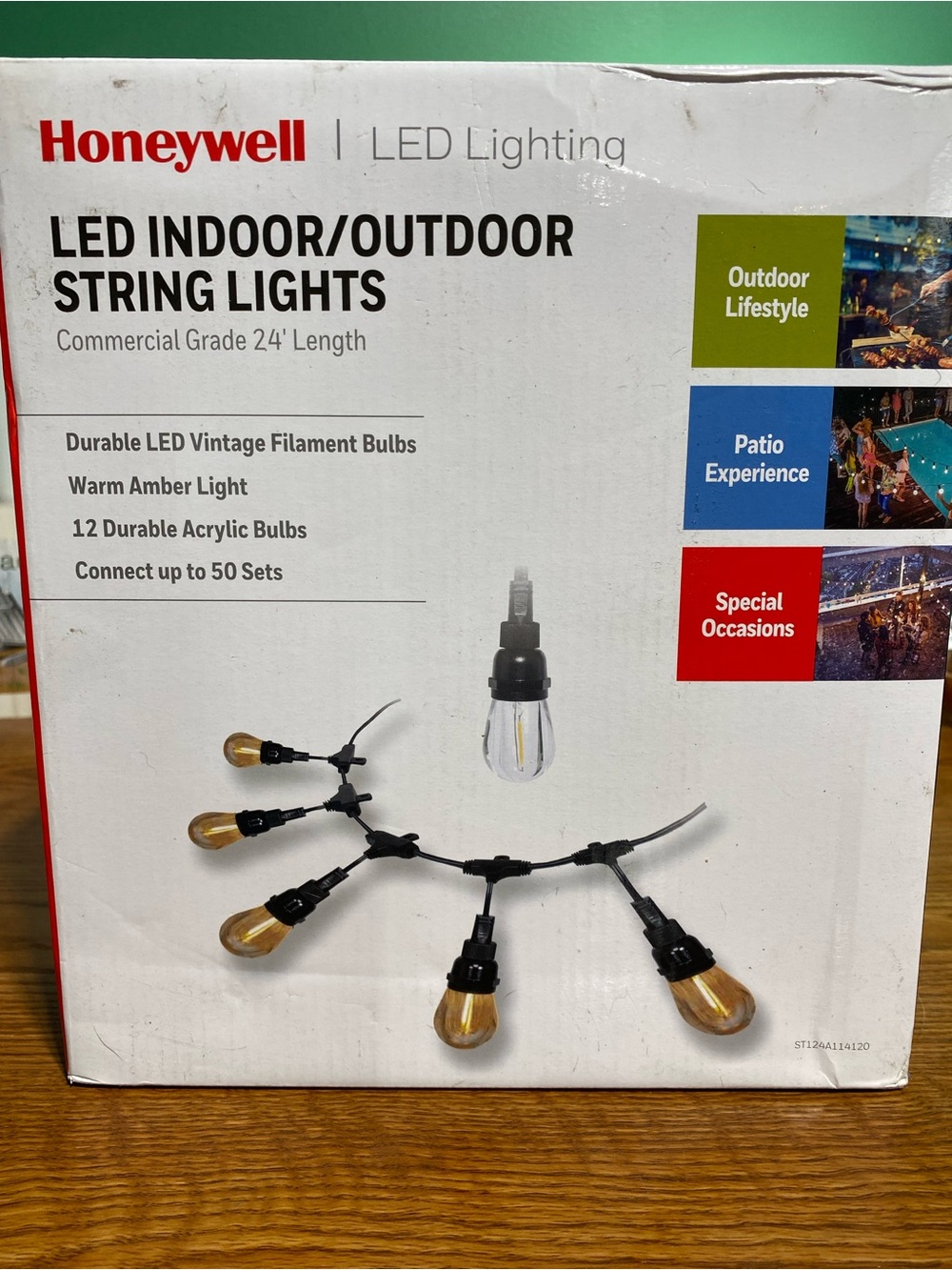 Honeywell Amber LED Indoor/Outdoor String Lights - Warm Amber
